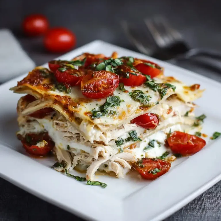 Caprese Chicken Lasagna