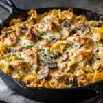 Chicken and Mushroom Skillet Lasagna