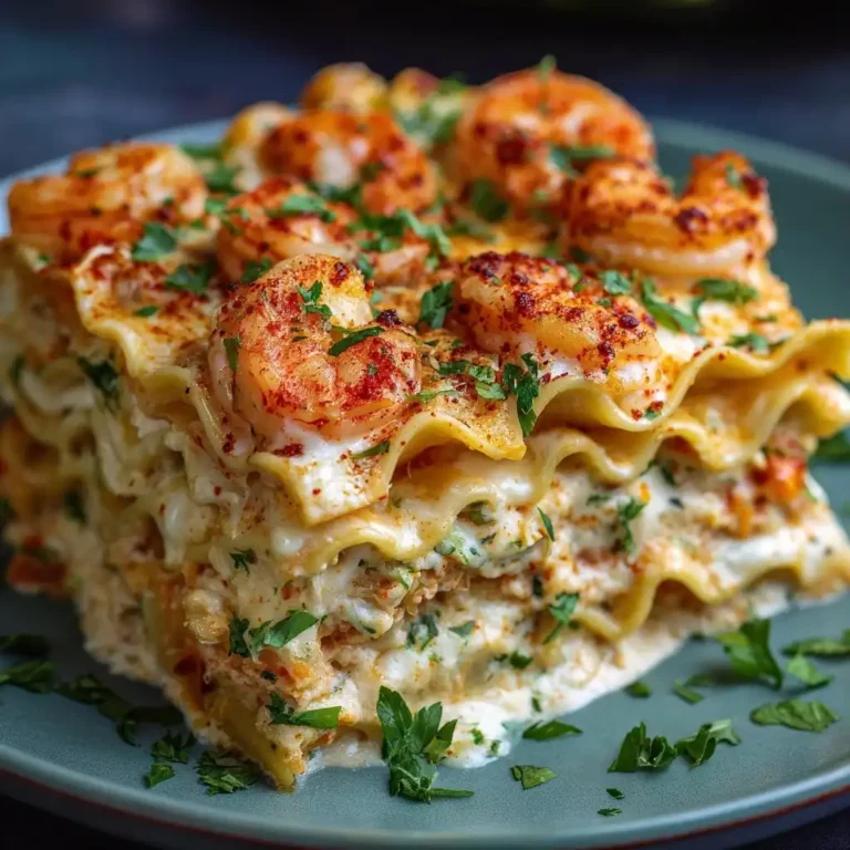 Creamy Cajun Shrimp Lasagna