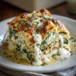 Creamy Lemon Spinach Lasagna