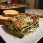Creamy Pesto Spinach Lasagna