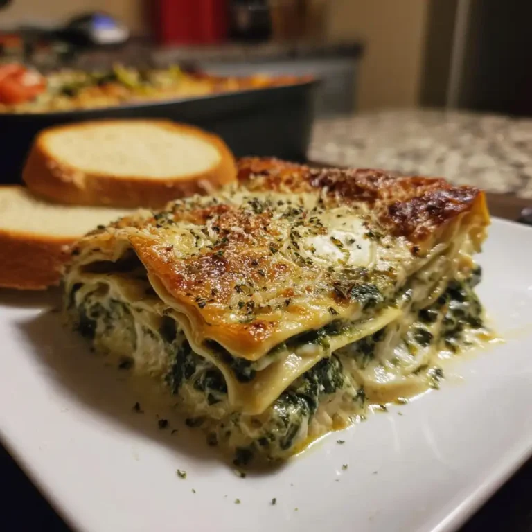 Creamy Pesto Spinach Lasagna