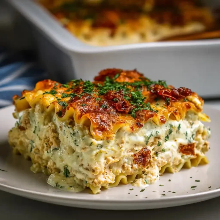 Creamy Tuscan Chicken Lasagna