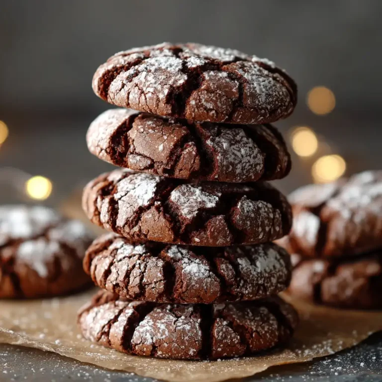 Fudgy Chocolate Crinkle Cookies