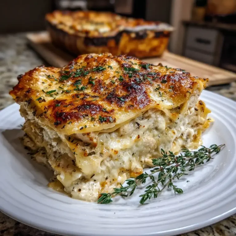 Garlic Herb Chicken Lasagna
