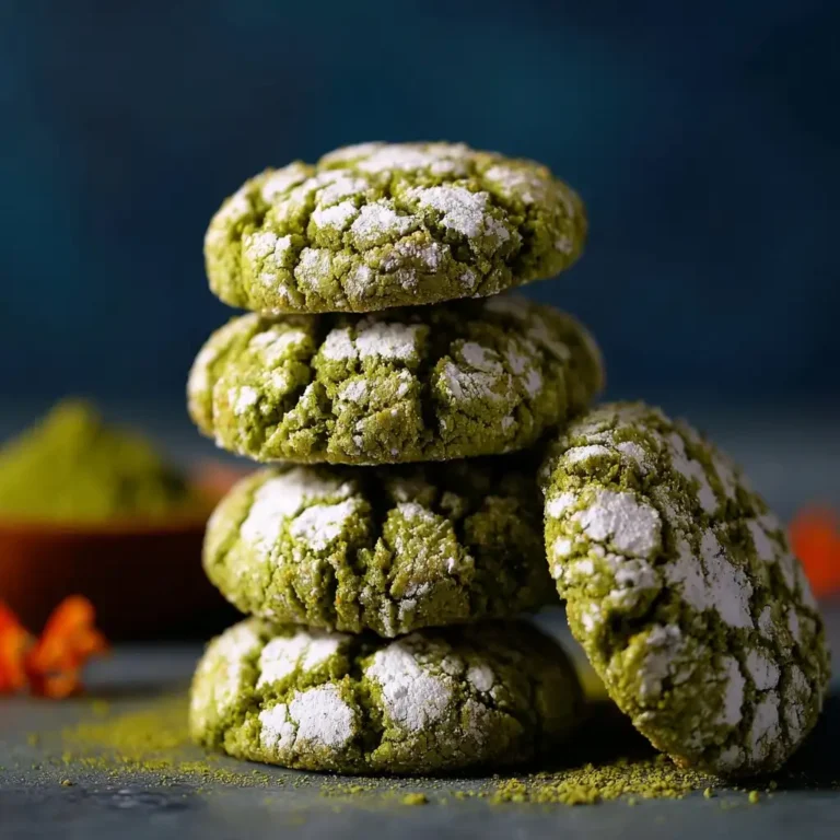 Matcha Crinkle Cookies