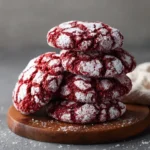 Red Velvet Crinkle Cookies