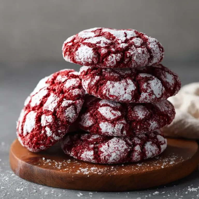 Red Velvet Crinkle Cookies