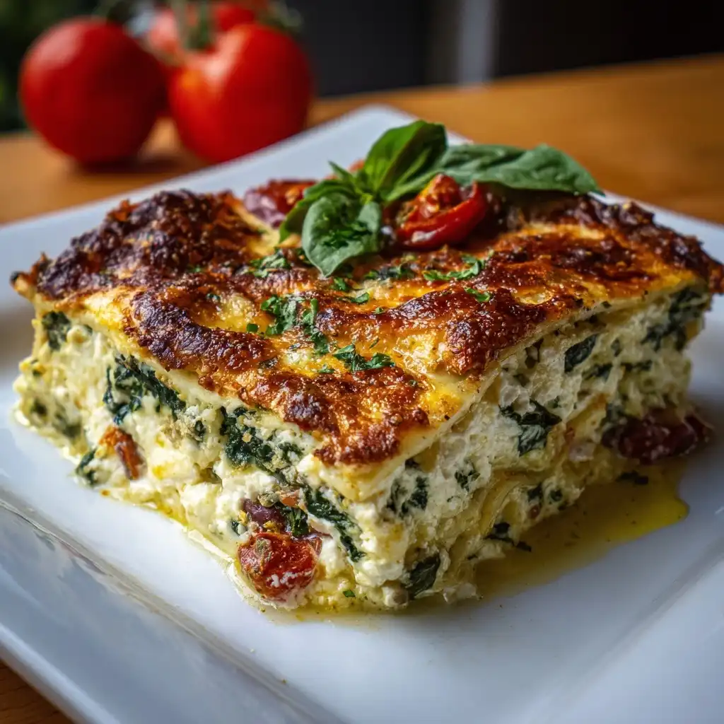 Spinach and Feta Mediterranean Lasagna