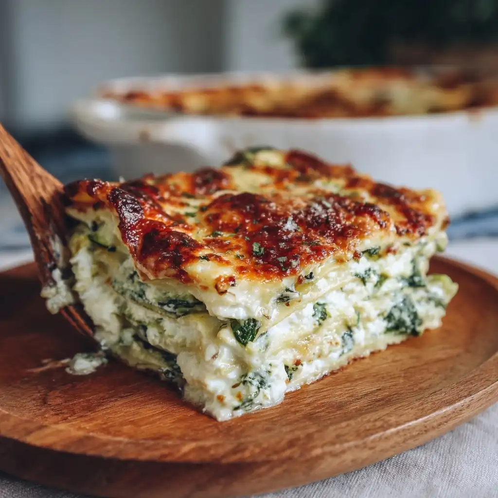 Zucchini Spinach White Lasagna