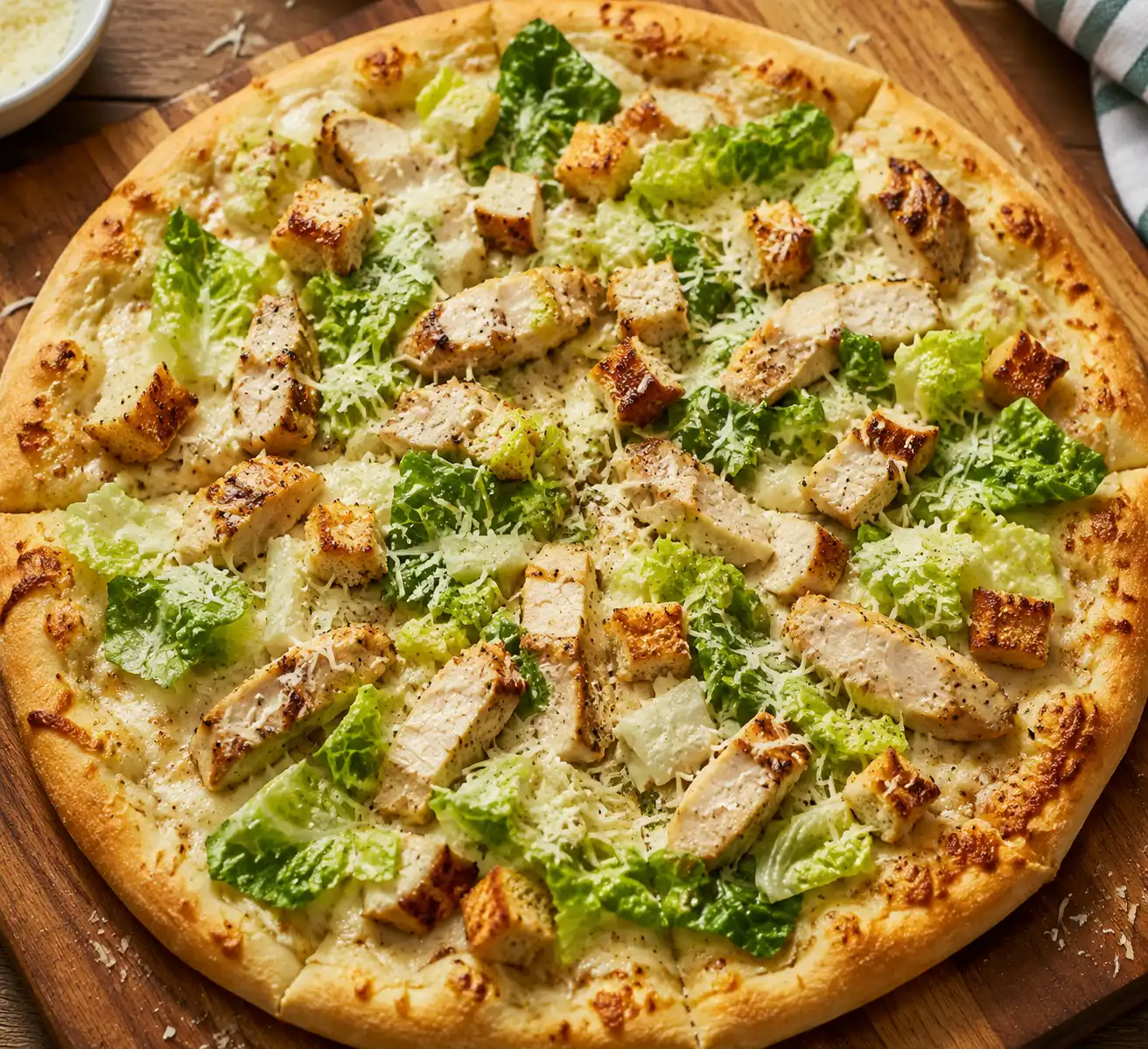 Chicken Caesar Salad Pizza