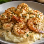 Creamy Garlic Shrimp Over Mashed Potatoes - A Decadent Seafood