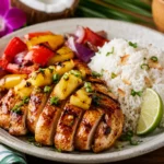 Hawaiian Chicken with Coconut Rice (Healthy Tropical Dinner)
