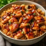 Honey BBQ Chicken Rice That Is Irresistible Comfort Meal Flavorful