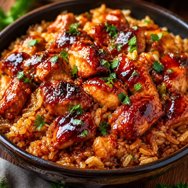 Honey BBQ Chicken Rice That Is Irresistible Comfort Meal Flavorful