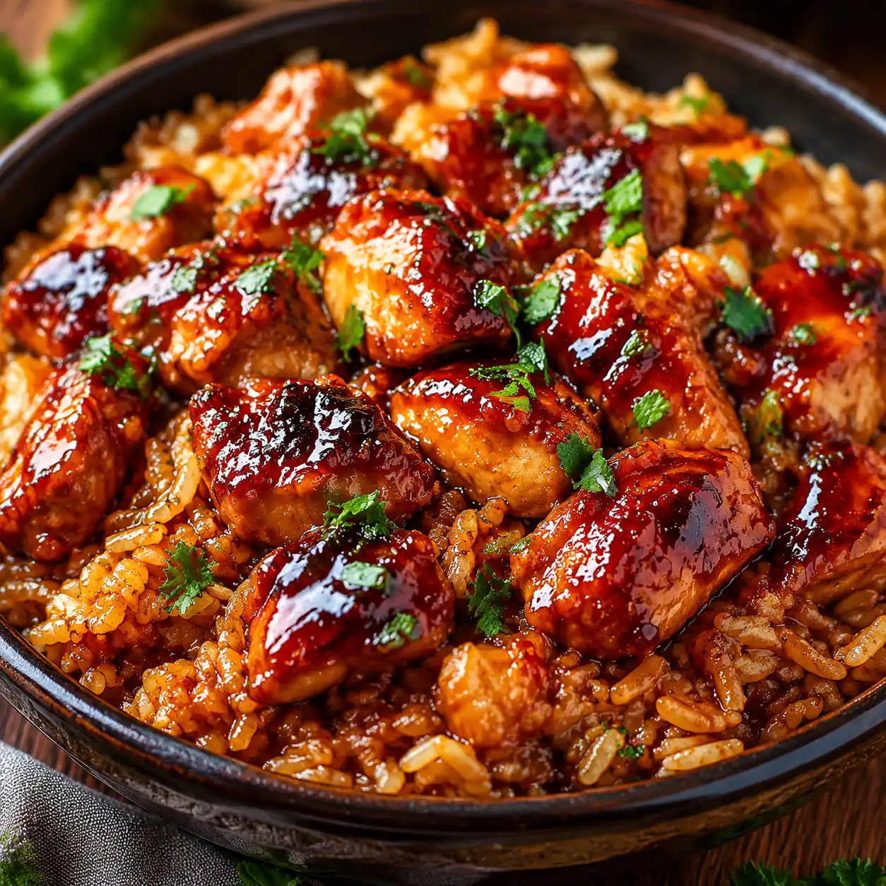 Honey BBQ Chicken Rice That Is Irresistible Comfort Meal Flavorful