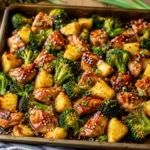 Teriyaki Sheet Pan Pineapple Chicken And Broccoli