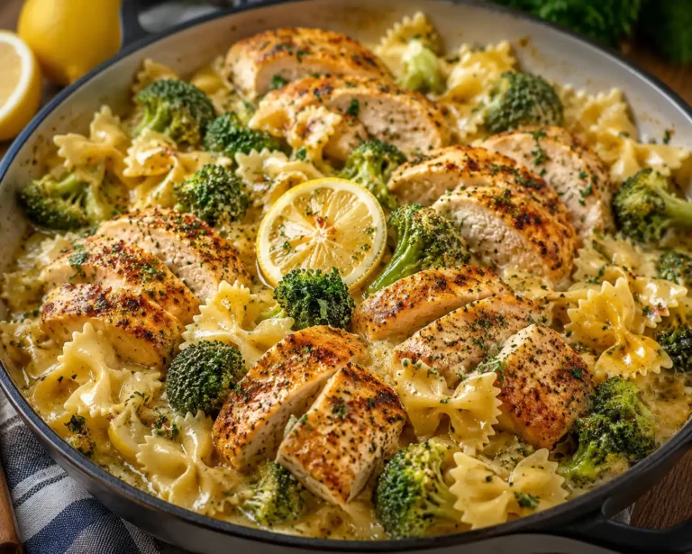 Zesty Cowboy Butter Lemon Bowtie Chicken & Broccoli Delight